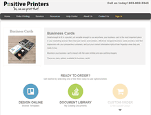 Tablet Screenshot of businesscards.positiveprinters.com